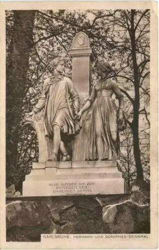 Karlsruhe - Hermann und Dorothea Denkmal -771626