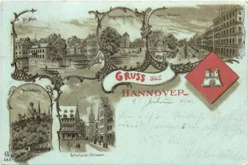 Gruss aus Hannover - Litho -771836