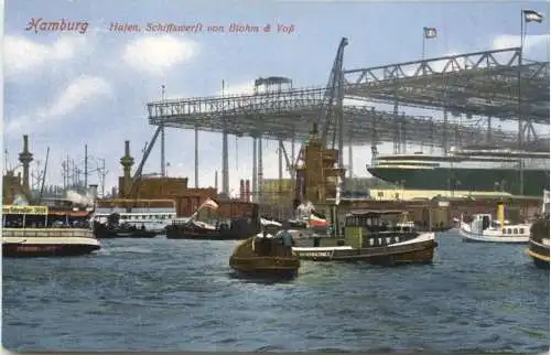 Hamburg Hafen Schiffswerft -771958