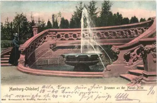 Hamburg - Ohlsdorf - Brunnen an der Haupt-Allee -772000