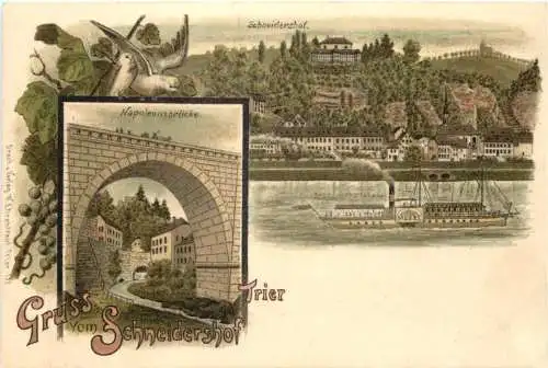 Gruss aus Trier - Schneidershof - Litho -772492