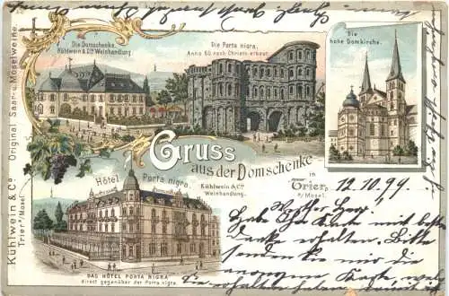 Trier - Gruss au der Domschenke - Litho -772510