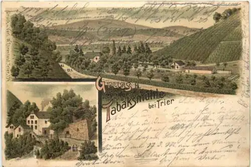 Trier - Gruss von der Tabaksmühle - Litho -772500