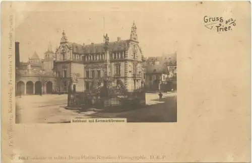 Trier - Rathaus und Kornmarktbrunnen -773398