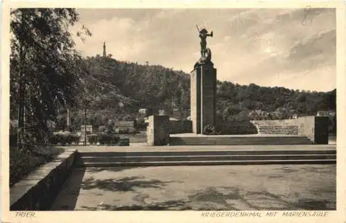 Trier - Kreigerdenkmal mit Mariensäule -773584