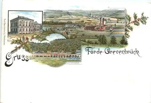 Gruss aus Förde-Grevenbrück - Litho - Lennestadt -774826