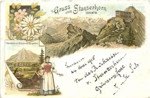 Gruss vom Staqnserhorn - Litho -775002