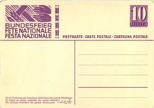 Bundesfeier Postkarte 1935 -775142