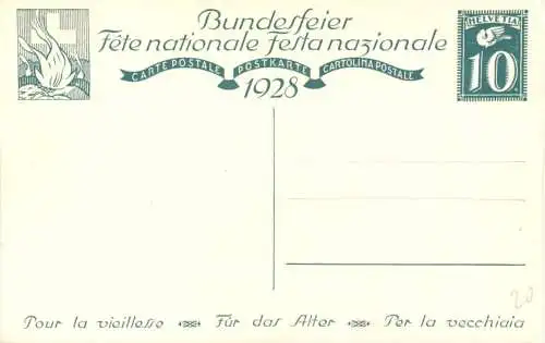 Bundesfeier Postkarte 1928 -775134