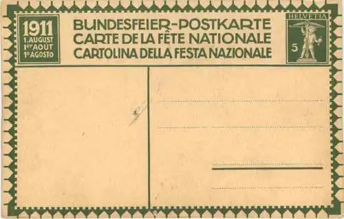 Bundesfeier Postkarte 1911 -775124