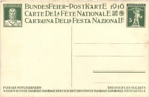 Bundesfeier Postkarte 1910 -775176