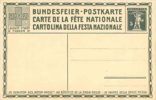 Bundesfeier Postkarte 1912 -775186