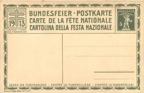 Bundesfeier Postkarte 1913 -775170