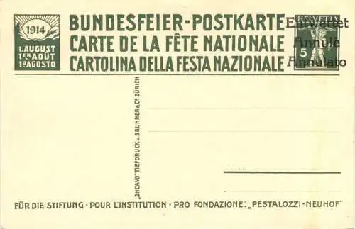 Bundesfeier Postkarte 1914 -775190