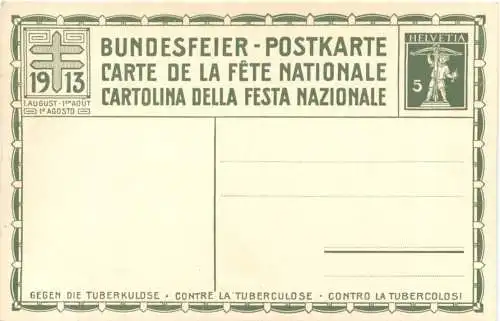 Bundesfeier Postkarte 1913 -775168