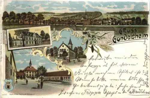 Gruss aus Gondelsheim - Litho -776158