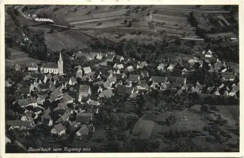 Bauerbach vom Flugzeug - Bretten -776186