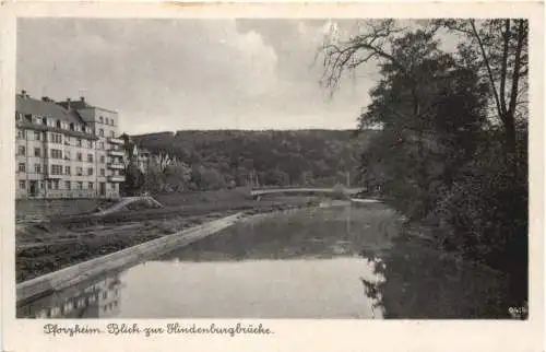 Pforzheim - Blick zur Hindenburgbrücke -776352