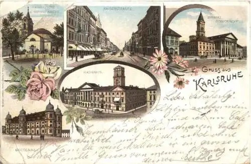 Gruss aus Karlsruhe - Litho -776692