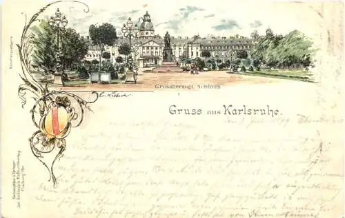 Gruss aus Karlsruhe - Litho -776698