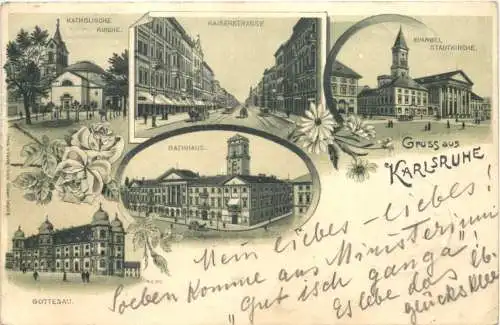 Gruss aus Karlsruhe - Litho -776732