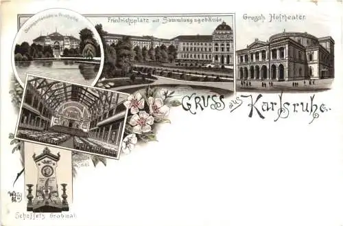 Gruss aus Karlsruhe - Litho -776708