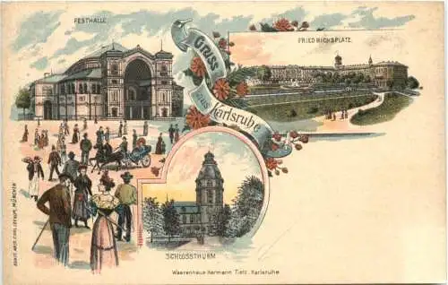 Gruss aus Karlsruhe - Litho -776738