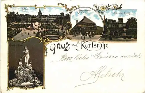 Gruss aus Karlsruhe - Litho -776728