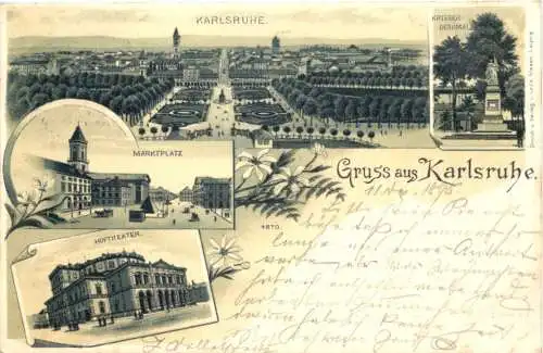 Gruss aus Karlsruhe - Litho -776772