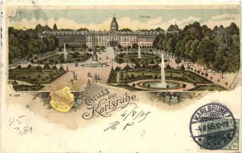 Gruss aus Karlsruhe - Litho -776702