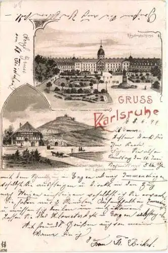 Gruss aus Karlsruhe - Litho -776792