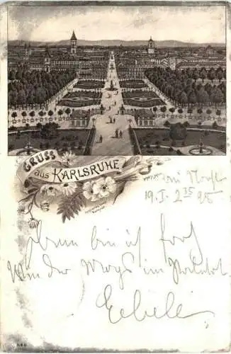 Gruss aus Karlsruhe - Litho -776700