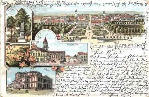 Gruss aus Karlsruhe - Litho -776722