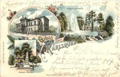 Gruss aus Karlsruhe - Litho -776706