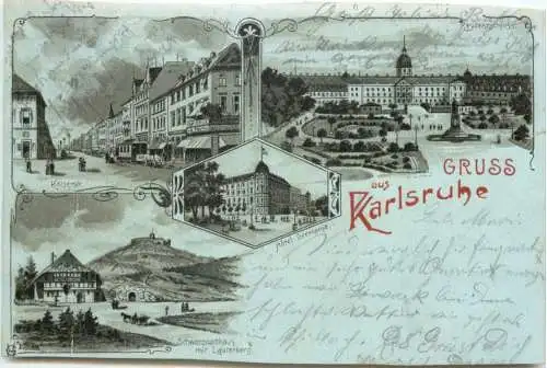 Gruss aus Karlsruhe - Litho -776818