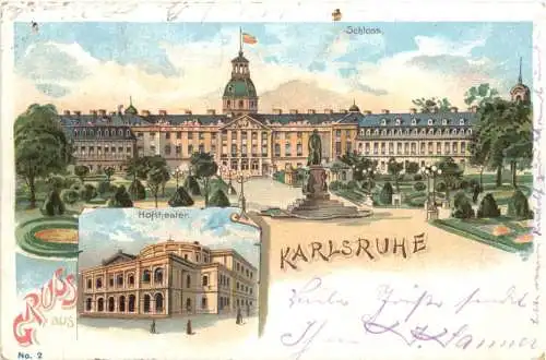 Gruss aus Karlsruhe - Litho -776726