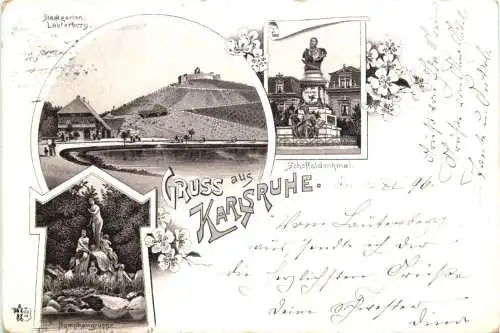 Gruss aus Karlsruhe - Litho -776716