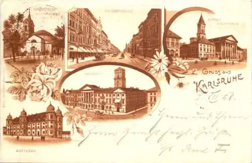 Gruss aus Karlsruhe - Litho -776742