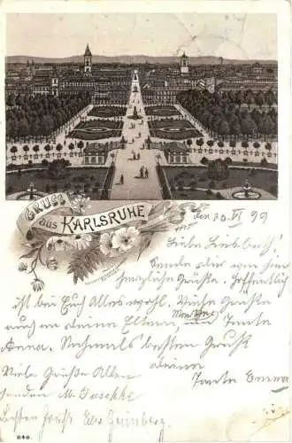 Gruss aus Karlsruhe - Litho -776746