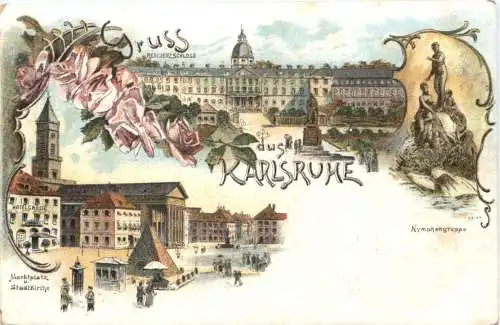 Gruss aus Karlsruhe - Litho -776762