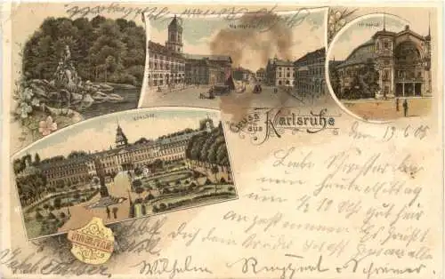 Gruss aus Karlsruhe - Litho -776736