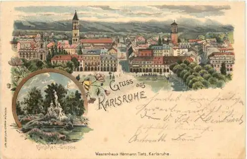 Gruss aus Karlsruhe - Litho -776740