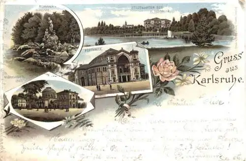 Gruss aus Karlsruhe - Litho -776782