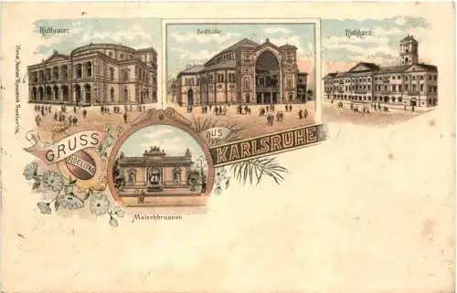 Gruss aus Karlsruhe - Litho -776780