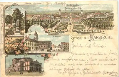 Gruss aus Karlsruhe - Litho -776786