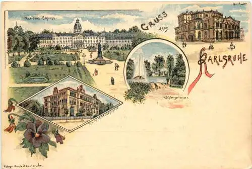 Gruss aus Karlsruhe - Litho -776848