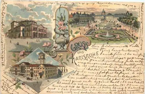 Gruss aus Karlsruhe - Litho -776796