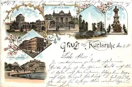 Gruss aus Karlsruhe - Litho -776806