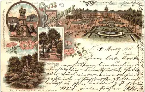 Gruss aus Karlsruhe - Litho -776816