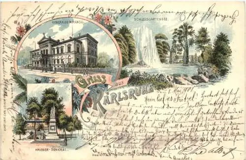 Gruss aus Karlsruhe - Litho -776690